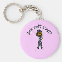 Dark Blue Navy Girl Key Chain
