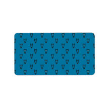 Dark blue owl pattern address labels