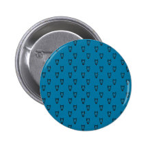 Dark blue owl pattern pinback button
