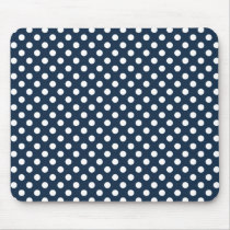 Dark Blue Polka Dot Mousepad mousepads