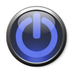 Dark Blue Power Button Magnet