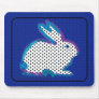 'dark blue rabbit' digital painting mousepad