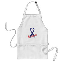 Dark Blue Ribbon Awareness Design Apron