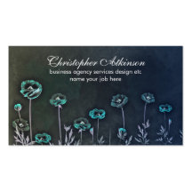dark blue stylish abstract vintage business cards