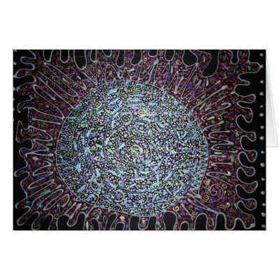 DARK BRIGHT: 1 PONDERINGS IN PAINT GREETING CARD by paintwithinpaint