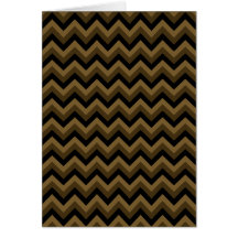 Dark Brown and Black Zigzag Pattern. Greeting Cards