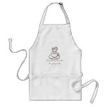 Dark Brown Mended Hearts Coffee Apron