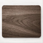 Dark brown oak wood grain image mouse pad