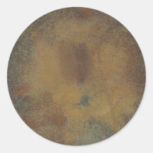 Dark Brown Rust Texture Background Round Sticker