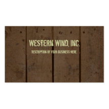 Dark Brown Wood Plank Business Card