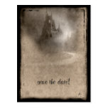 Dark Castle Gothic Wedding Shower Invitation Postcard