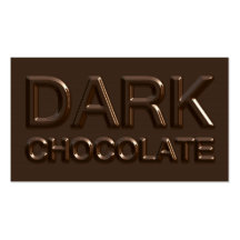 Dark Chocolate Square Business Cards