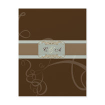 Dark Chocolate Wedding reception card invitations
