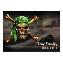 Dark City Pirate Business Card template