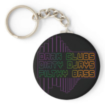 Dark Clubs Dirty Djays Filthy Bass Keychains
