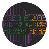 Dark Clubs Dirty Djays Filthy Bass Stickers