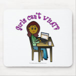 Dark Computer Girl Mousepads
