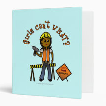 Dark Construction Girl Binder