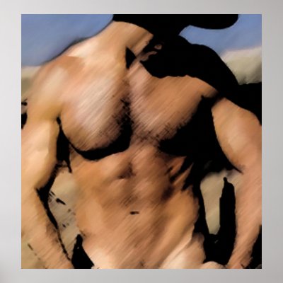 Dark Cowboy Print by LoveMale