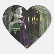 Dark Dawn Heart Stickers