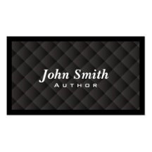 Dark Diamond Quilt Author Business Card