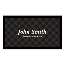 Dark Diamond Quilt Songwriter Business Card