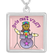 Dark Drummer Girl Pendants