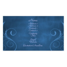 Dark Elegance Business Card, Royal Blue