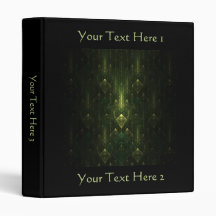 Dark Emerald Green Faces. Fractal Art. Vinyl Binder