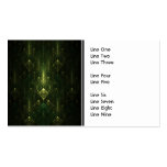 Dark Emerald Green Faces. Fractal Art. Business Cards