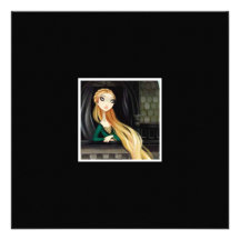 Dark Fairy Tale Character 2 - Rapunzel Personalized Announcement