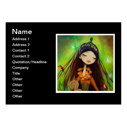 Dark Fairy Tale Character 4 Business Card Templates