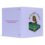 Dark Female Billiards Player binders