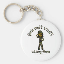 Dark Female Navy Veteran Keychains