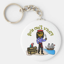 Dark Female Pirate Keychains