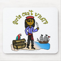 Dark Female Pirate Mousepad