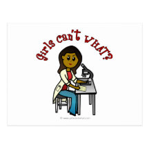 Dark Female Scientist Postcards