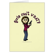 Dark Female Sharpshooter Greeting Cards
