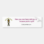 Dark Female Sheriff in Brown Uniform Bumper Stickers