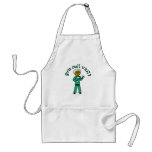 Dark Female Surgeon in Green Scrubs Apron