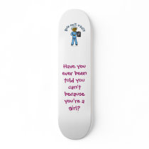 Dark Female X-Ray Technologist Skateboards