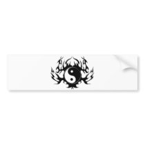 Dark Flame Yin-Yang Bumper Sticker