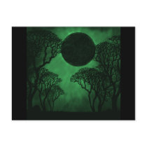 Dark Forest Eclipse Postcard, Green