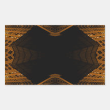 Dark Futuristic Design to Customize Rectangle Stickers