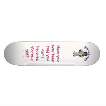 Dark Girl Astronaut Skateboards