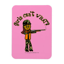 Dark Girl Hunting Rectangular Magnets