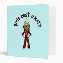 Dark Girl in Red Marching Band Uniform Binders