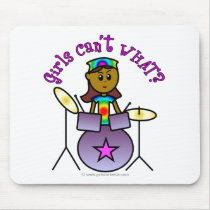Dark Girl Playing Drums Mousepad