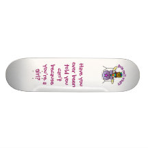 Dark Girl Playing Drums Skate Deck