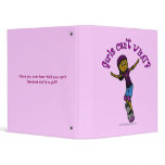 Dark Girl Skater with Helmet Binder